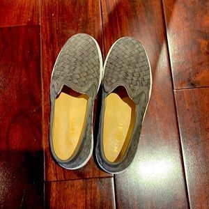 Slip on, gray, comfortable shoes. If size 6 these will fit well